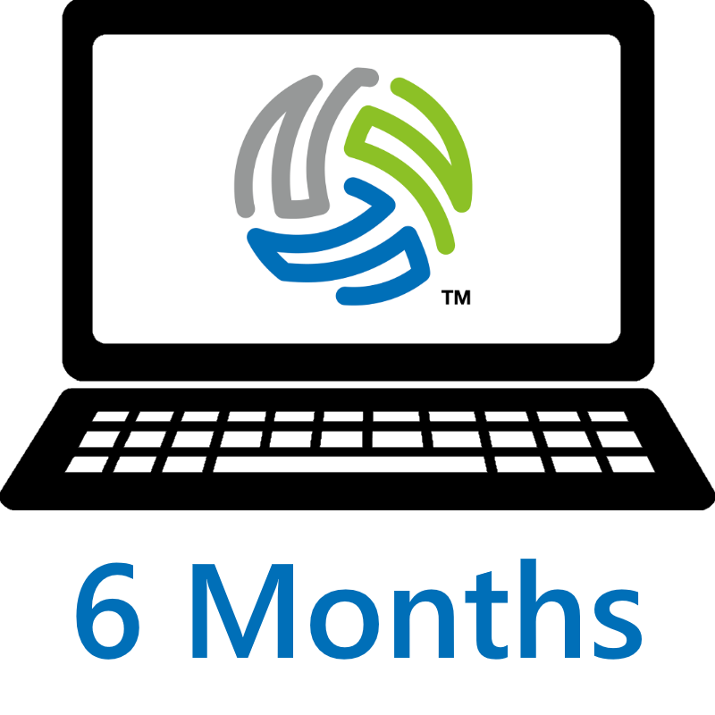 icon representing a six month license to use VolleyWrite