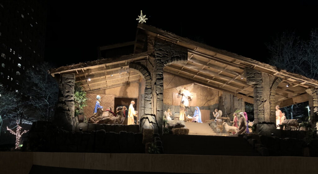 Manger scene in Pittsburgh (near the PPG Paints Arena)