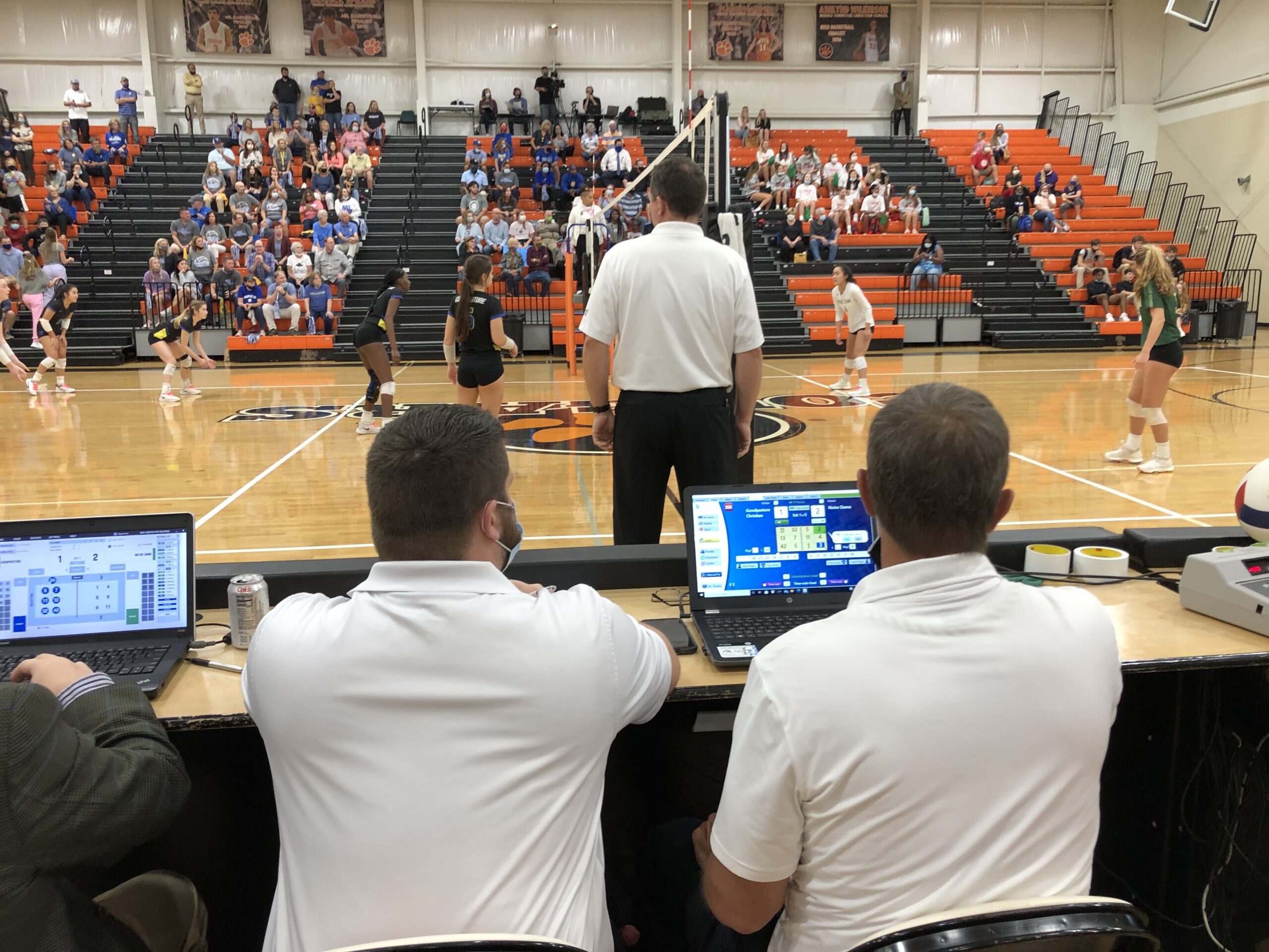 Shows VolleyWrite scorer at the TSSAA State Volleyball DI Finals