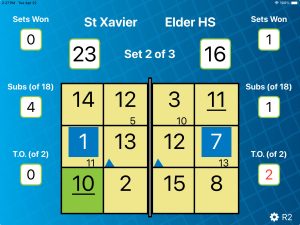 View of VolleyWrite Buddy iOS app for R2